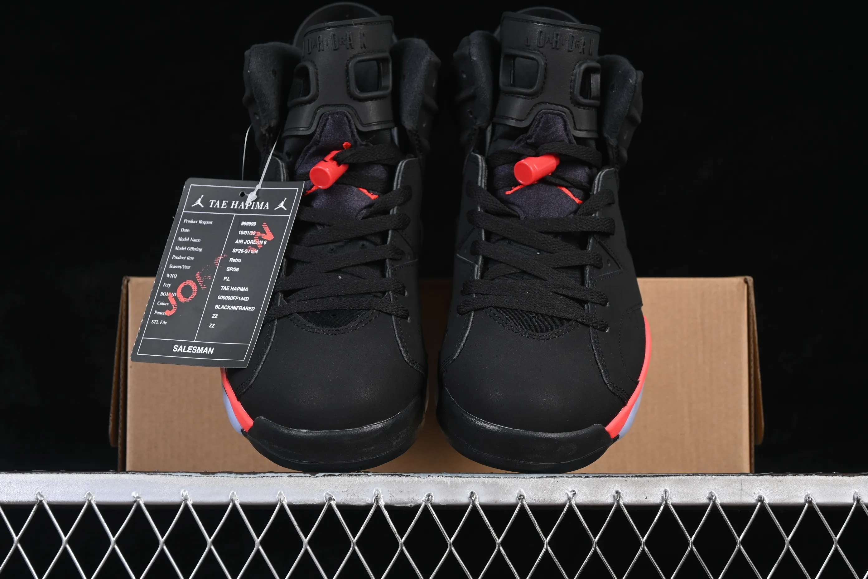 All categories Air Jordan Jordan series basketball shoes Air Jordan 6 Air Jordan 6 "Infrared" AJ6 Joe 6 new black infrared CT8529-001